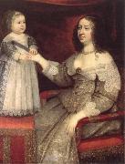 Rembrandt van rijn anne of austria with her louis xiv oil on canvas